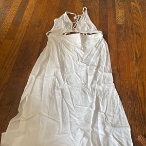 White midi strappy dress